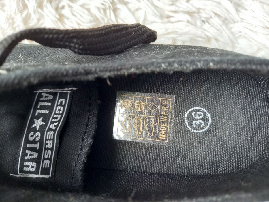 Trampki czarne  converse rozmiar 36