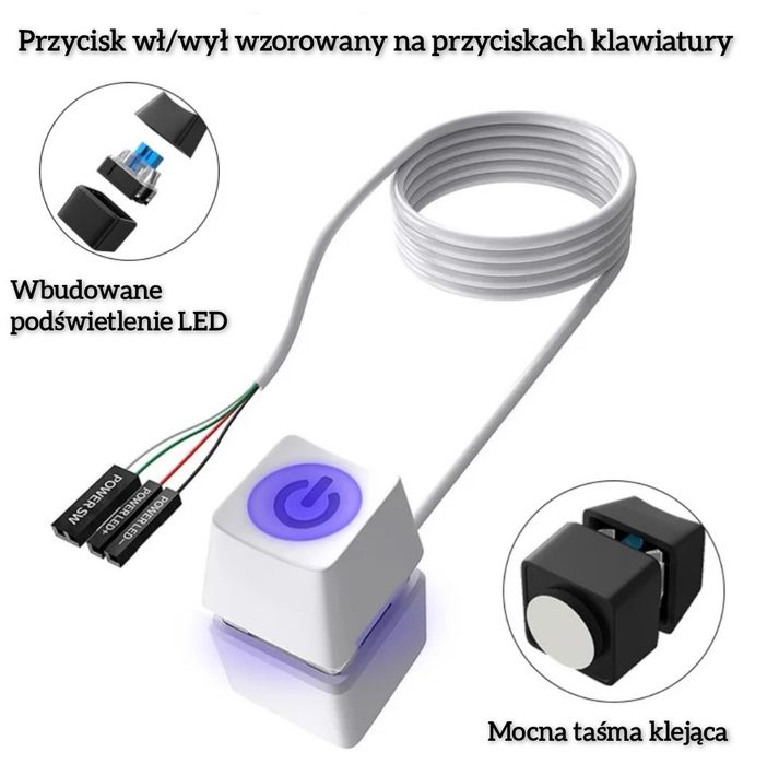 Przycisk klawiatura włącz / wyłącz on / off do komputera mechaniczny