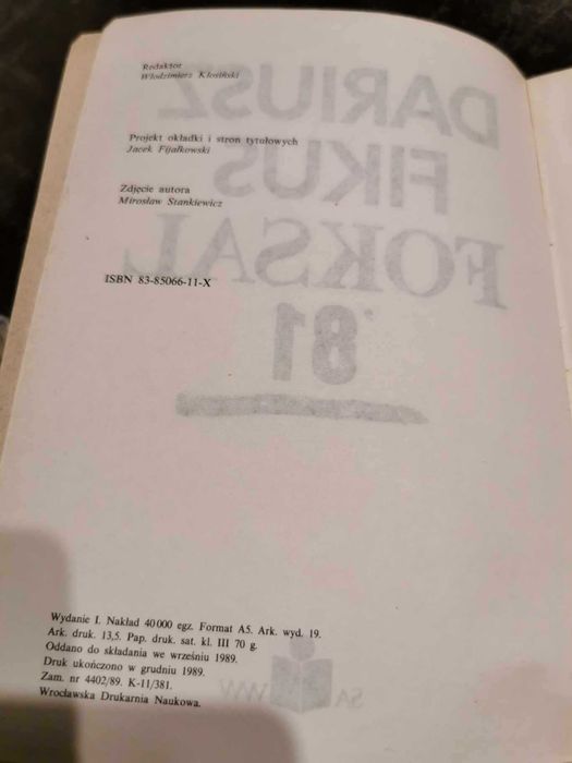 Foksal '81 - Dariusz Fikus wydanie pierwsze