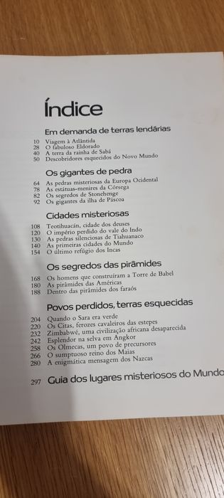 Livro Os Últimos Mistérios do Mundo das Seleções do Reader's Digest