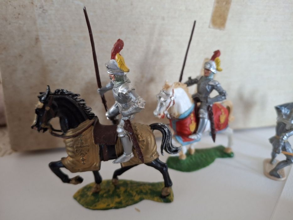 Conjunto figuras antigas mediavais elastolin historex