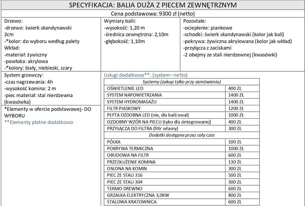 GORĄCA BECZKA duża Jaccuzi Bania Balia Ogrodowa Spa HOT TUB