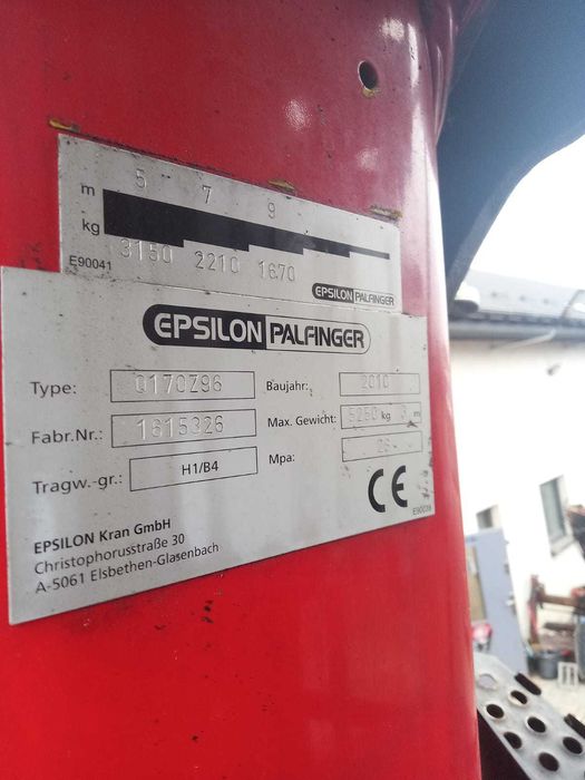 Лісовий кран Epsilon Palfinger Q170Z96 виліт 9,6м 2010рв