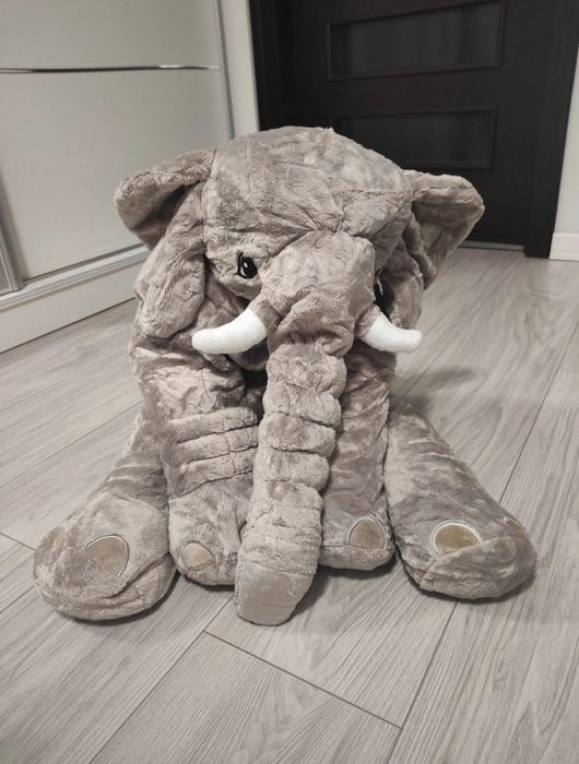 Duża maskotka poduszka słoń przytulanka 60cm