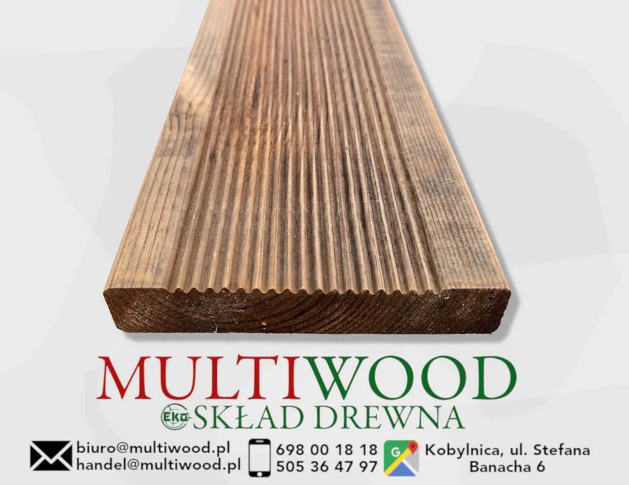 Super okazja! Deska tarasowa impregnowana ciśnieniowo ryflowana 28x145