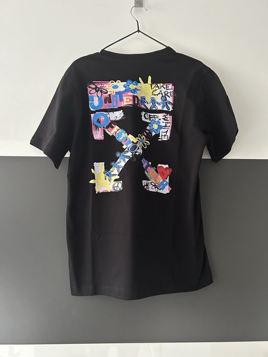 Czarny t-shirt Off-White rozmiar S
