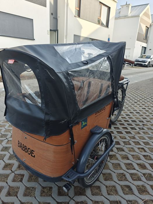 Babboe Curve E elektryczne cargo 4 dzieci – namiot, sakwa,