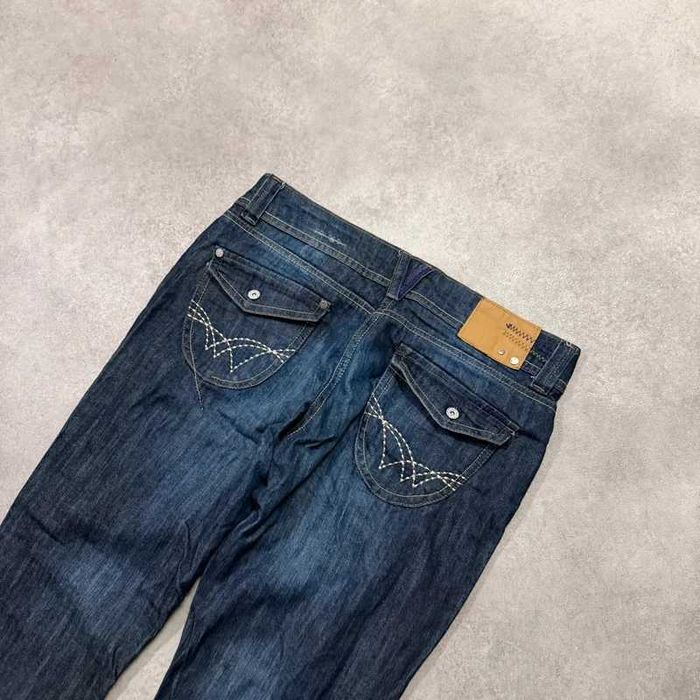 Vintage Spodnie Jeansy Dzwony Y2K Flared Denim Jeansy Coquette Swag