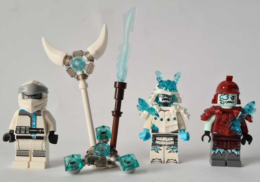 3 figurki lego ninjago Lodowy cesarz ,Zane Snieżny