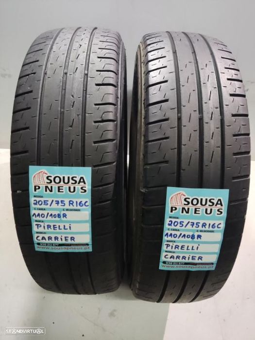 2 pneus semi novos 205-75r16c - pirelli - oferta dos portes