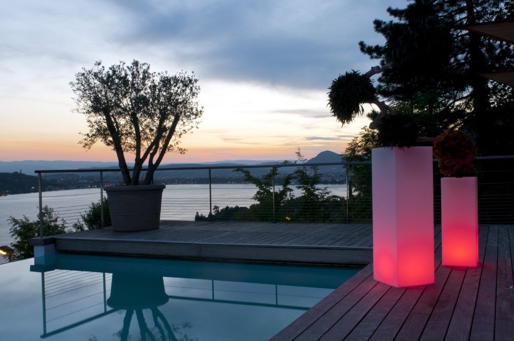 Vasos de decoração led