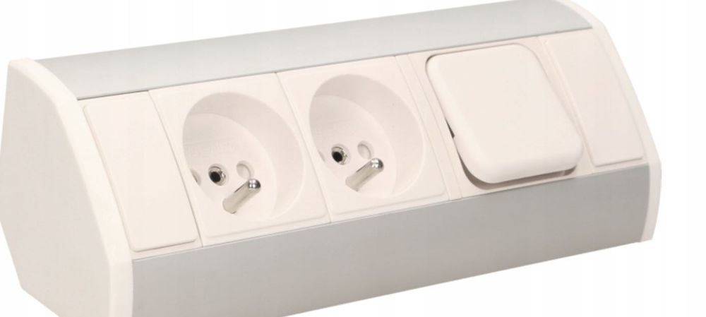 Gniazdo Meblowe 2x2P+Z z Wyłącznikiem!
