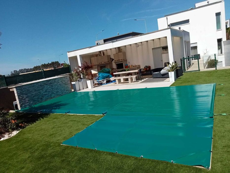 Coberturas de piscina em lona PVC