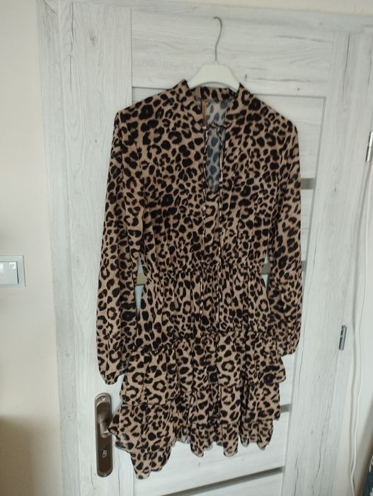 Sukienka panterka róż.S/M