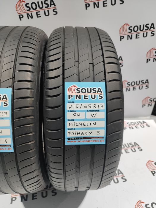 110 Euros 2 pneus semi novos 215-55R17 Michelin - Oferta dos Portes