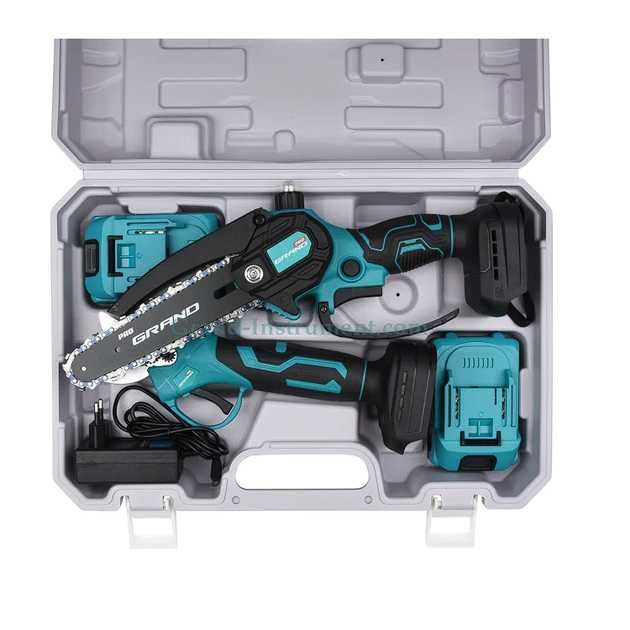 Набір садового інструменту Grand секатор, пила, подовжувач, 2 АКБ кейс