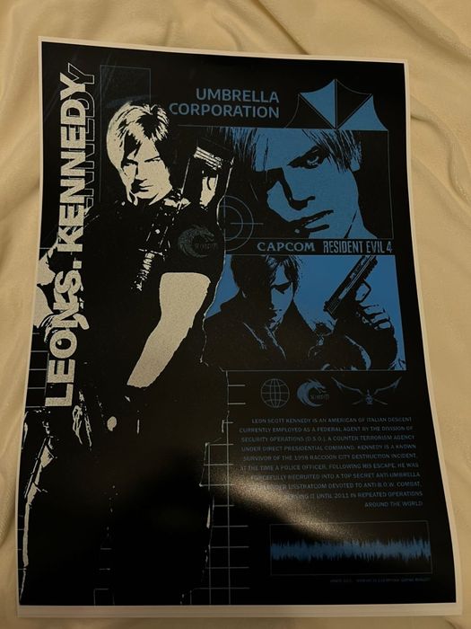 leon kennedy plakat a3