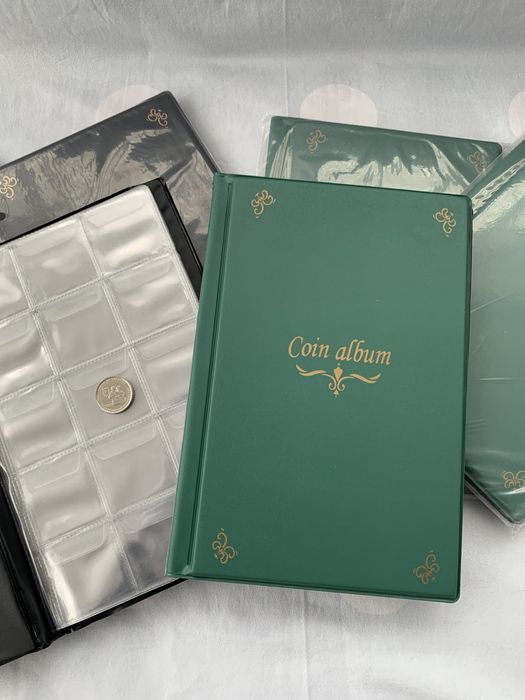 Альбом для монет з великими комірками 150шт 10листів Капсули для монет