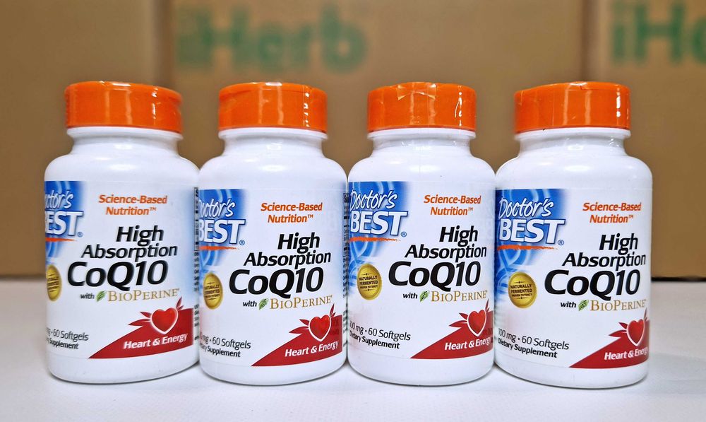 Doctor's Best Коензим Q10, 100мг, 60 та 120шт. Coenzyme Q10, CoQ10.