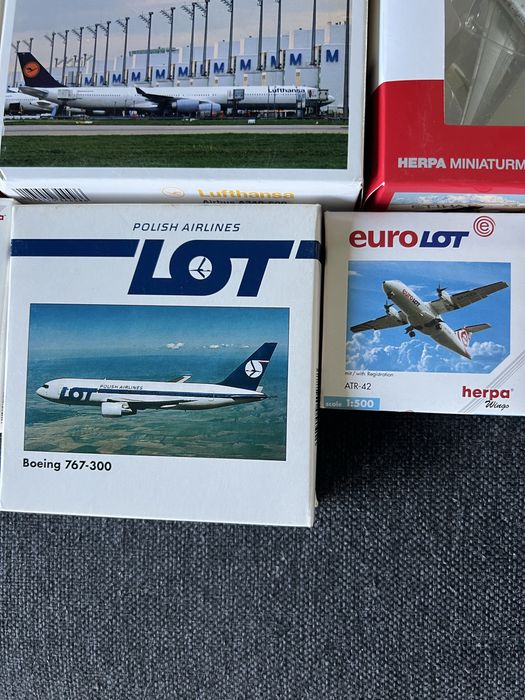 Modele samolotów herpa 1:500