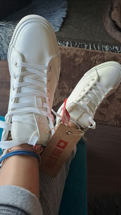 Big Star białe wysokie trampki 39 nowe