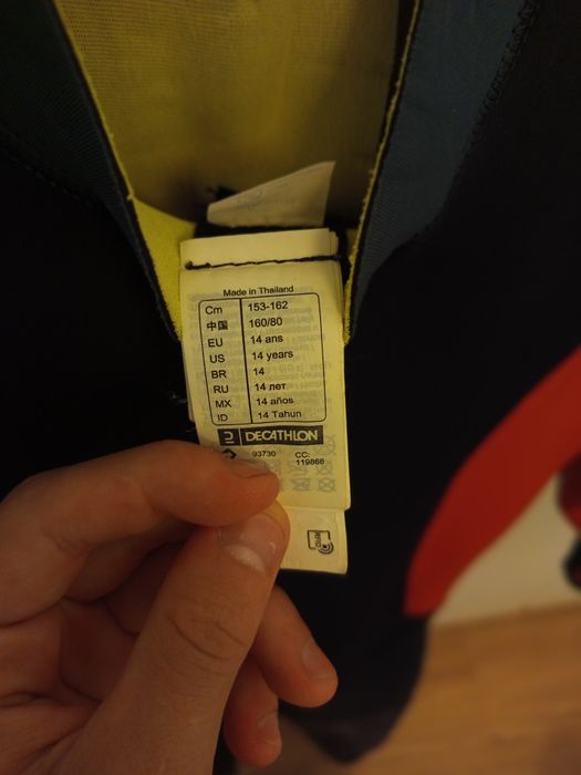 Fato de Vela Criança Tamanho 14 Anos Usado Tribord 3/2mm