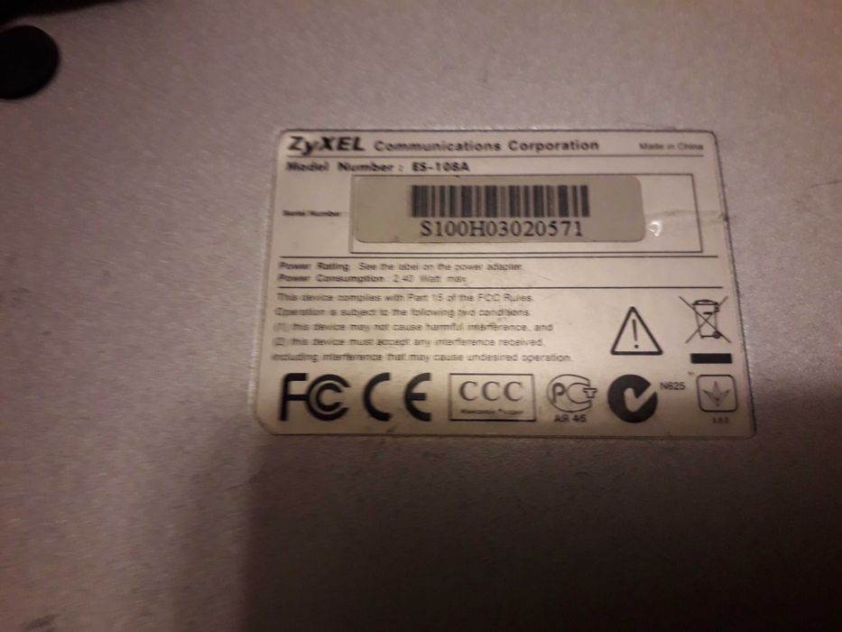 Switch Zyxel ES-108A 8-P 10/100Mb/s