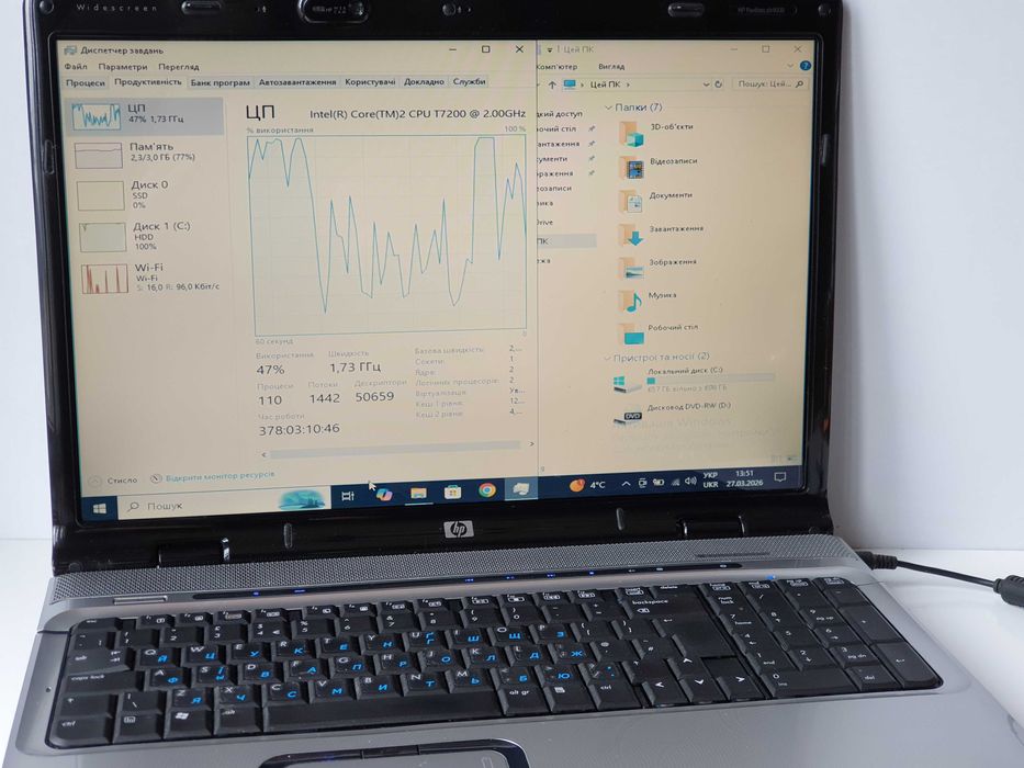hp pavilion dv9000 - купити ноутбуки - Ціна на OLX.ua