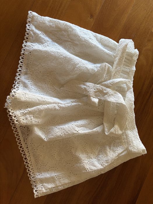 Calçao bordado ingles branco M senhora