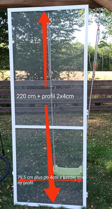 Moskitiera drzwiowa balkonowa na drzwi złożona biała