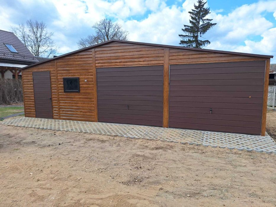 Garaż Blaszany 6m na 6m Premium Garaż blaszak Garaże blaszane 6x6 7x6 8x6 9x6 Producent !!!
