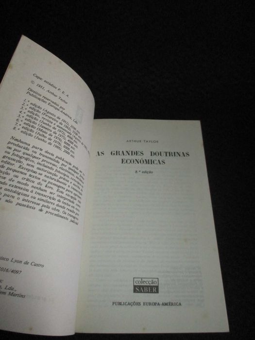 Livro As Grandes Doutrinas Económicas Arthur Taylor