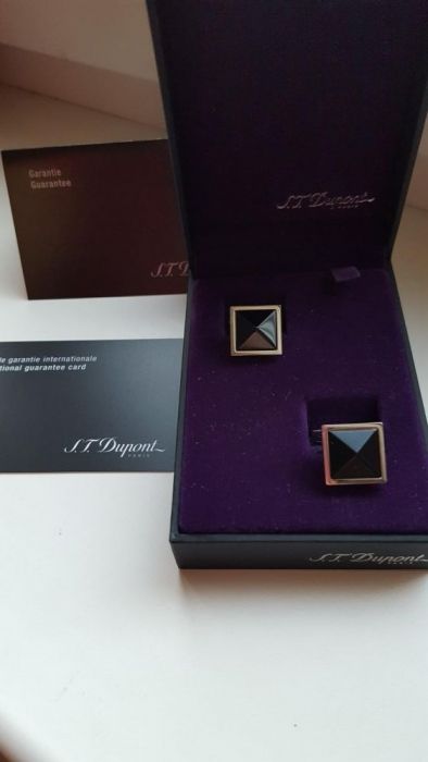 Запонки ST DuPont Black Stone
