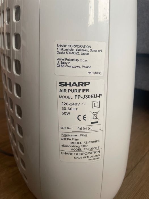 Oczyszczacz powietrza Sharp FP-J30EUB