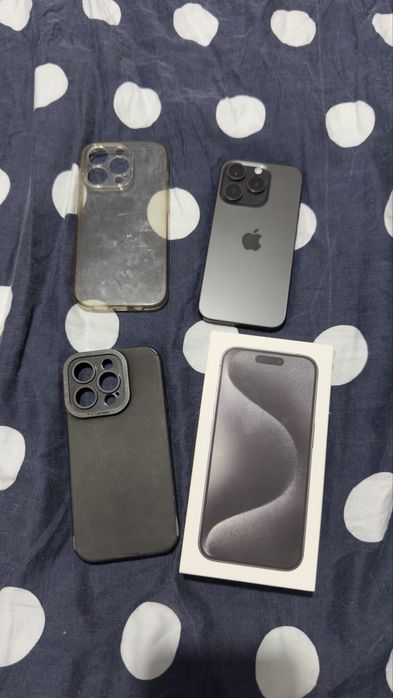 Apple Iphone 15 Pro Black Titanium 100% kondycji baterii, 128GB