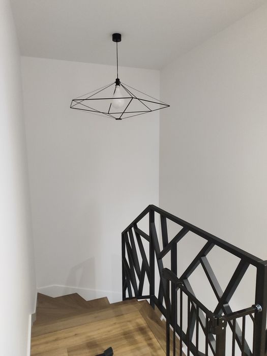 Lampa metalowo sznurkowa