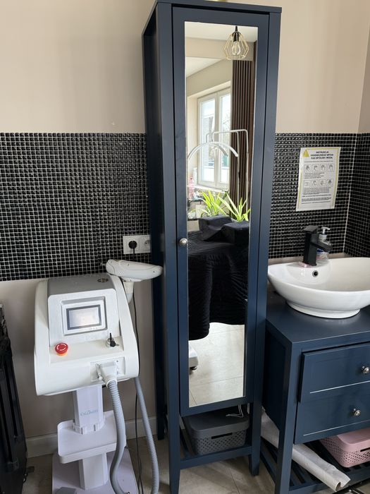 Szafka slupek regal lustro