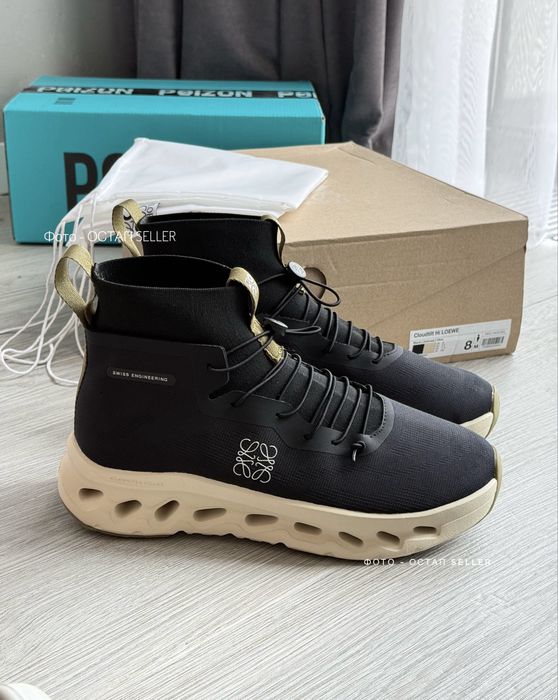 Мужские кроссовки ON Cloudtilt Hi Black Oatmeal Olive (нові в коробці)