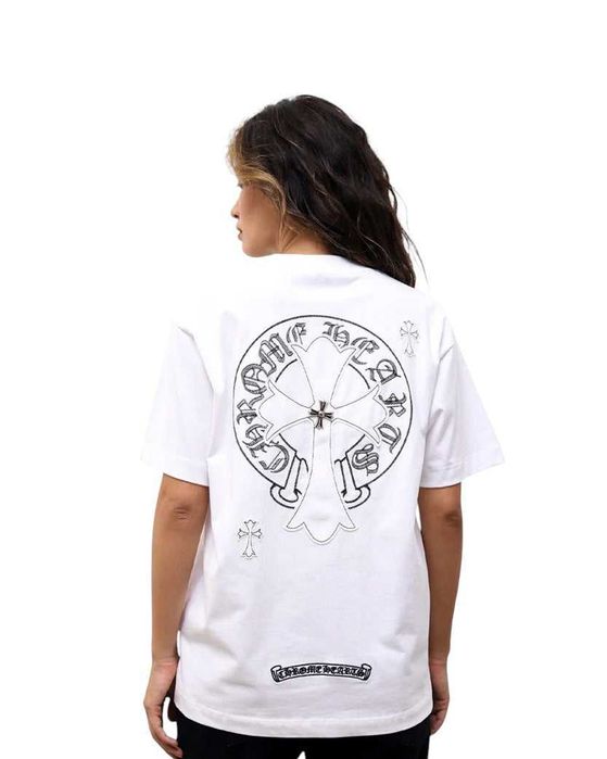 Футболка Chrome Hearts T-Shirt White \ Black модель CH121