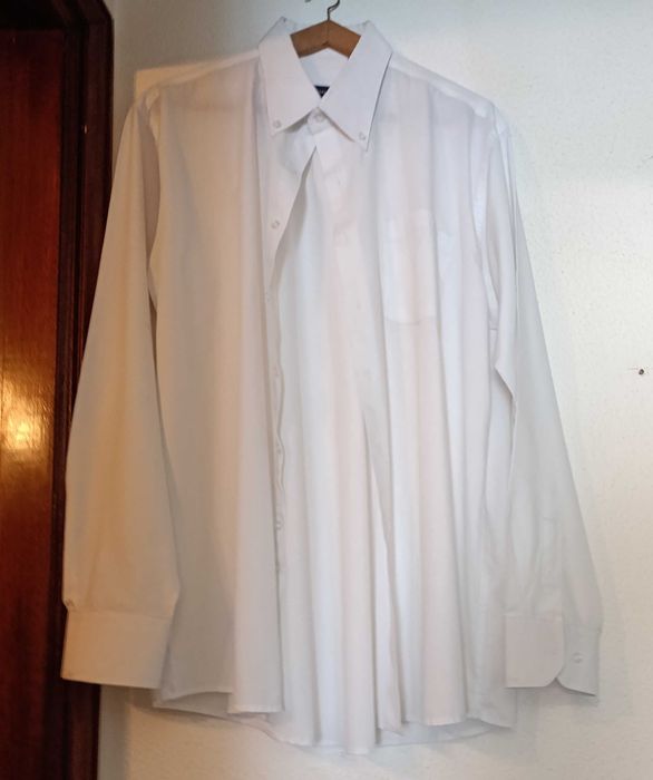 Camisa Clássica,  branca punho 2 + 1 botões Nº 45 -  100% Algodão