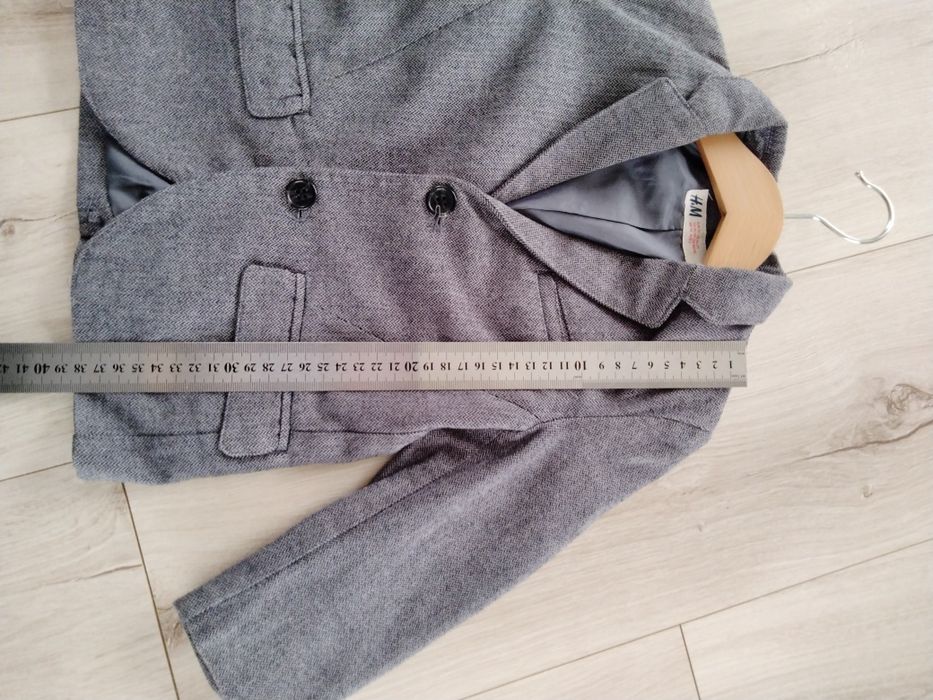 Marynarka chłopiec H&M 92 szary melanż, ciemna wesele