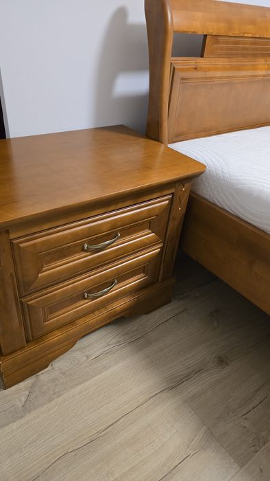 Zestaw sypialnia łózko materac  drewno super cena