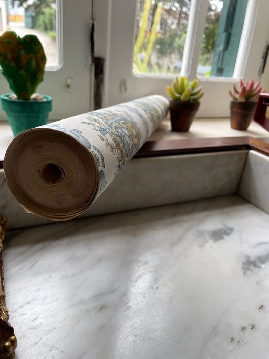 Papel de parede a imitar azulejo antigo