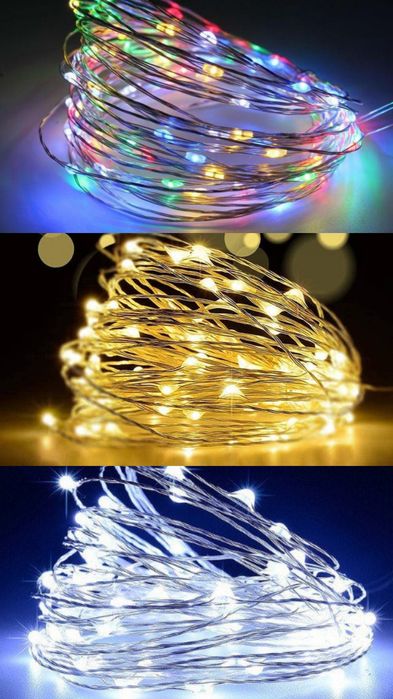 Гирлянда капля роси Різні кольори на батарейках 2м 3м 5м 10м 20м USB