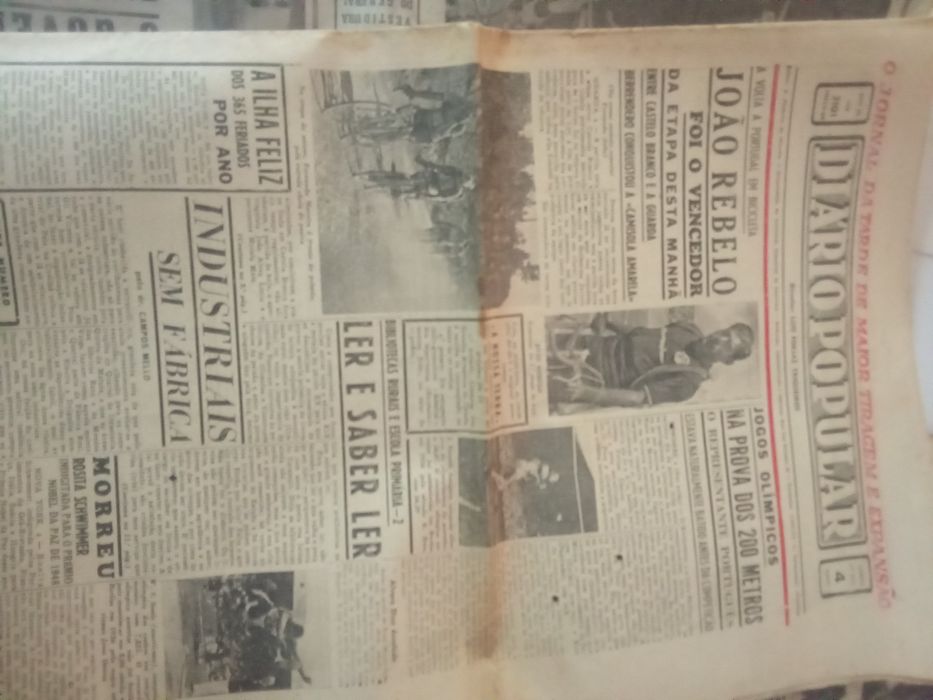 4 Jornais Diários Popular ,1948 Agosto.