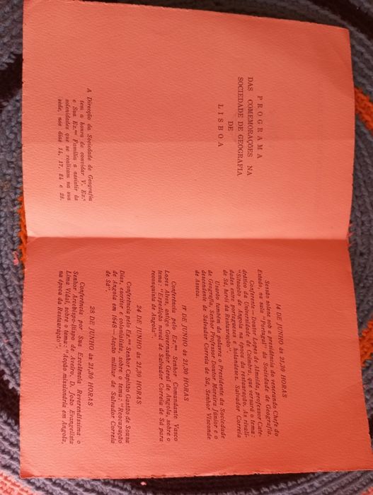 Programa Tricentenário da Restauração de Angola (1648.-1948)