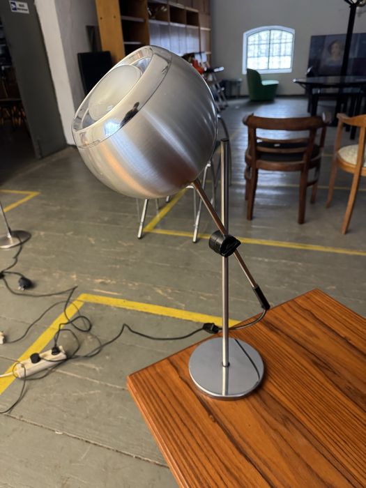 Duńska,chromowana lampa biurkowa Space Age,lata70,vintage,design