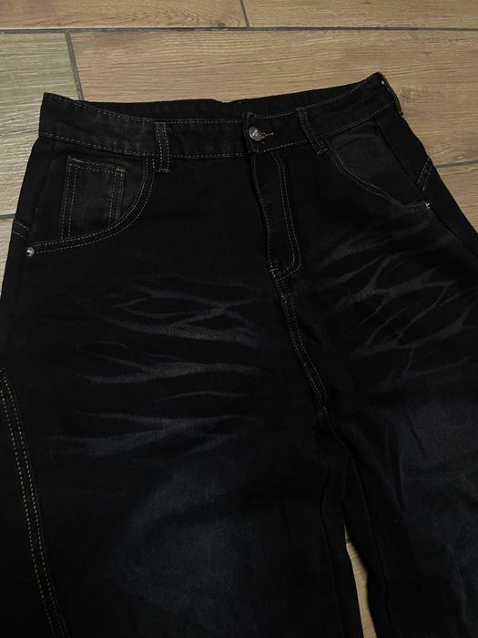 Black Y2K Skate Balloon Jeans L
