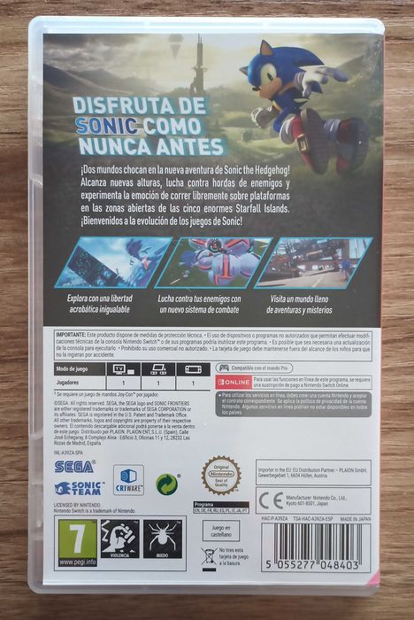 Sonic Frontiers Nintendo Switch