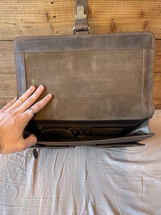 Nowa skórzana aktówka teczka Stilord uniseks